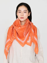 COTTON SILK STOLE 120 / GLASS DOME FLOWER