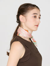 <Silk scarf 65> Veggie
