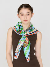 ＜シルクスカーフ88＞ベジ