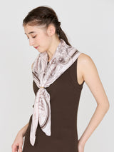 <Silk scarf 88> Glass dome flower