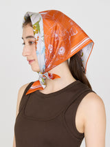 <Triangle Scarf Mini> Glass Dome Flower