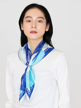 <Silk Scarf 65> Fragment Bandana