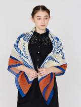 COTTON SILK STOLE 120 / FLORA