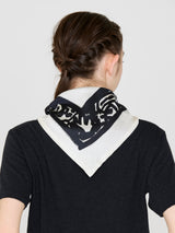 <Lace Triangle Mini Scarf> Frame Bandana