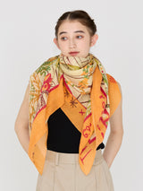 COTTON SILK STOLE 120 / TOROPICAL GARDEN