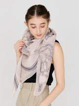 COTTON SILK STOLE 120 / GLASS DOME FLOWER