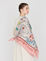 COTTON SILK STOLE 120 / TOROPICAL GARDEN