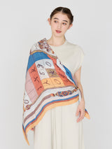 COTTON SILK STOLE 120 / CROSSWORD