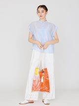 ＜ロープリバーシブルプリントトートバッグL＞ガラスドームフラワー