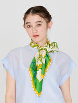 <Silk scarf 88> Flora