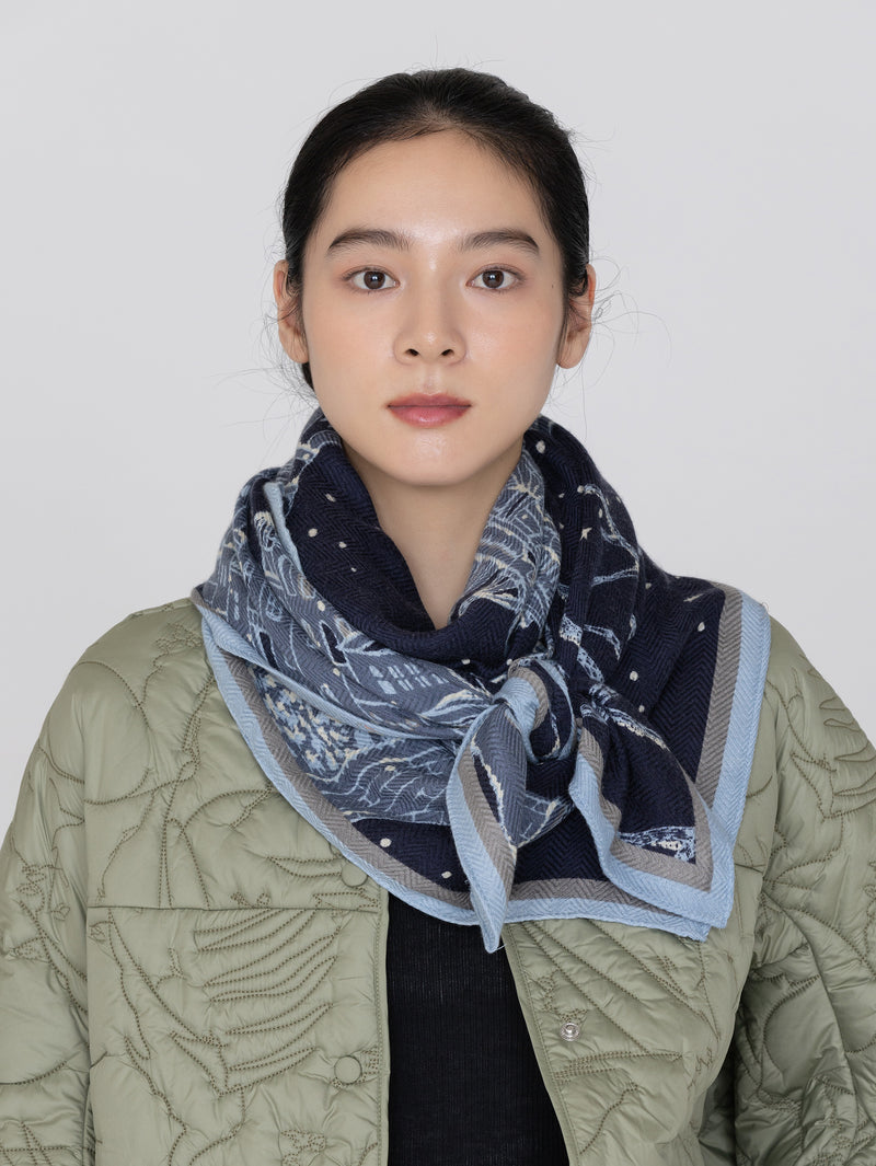 ＜ウールシルクストールヘリンボーン織120＞サイレントナイト