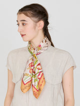<Silk Scarf 65> Tropical Garden