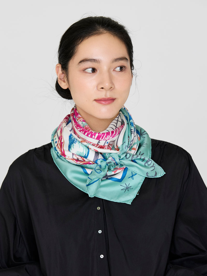 manipuri マニプリ シルクスカーフ Tropical Garden シルクスカーフ88＞トロピカルガーデン – manipuri