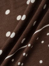 WOOL SILK STOLE HERRINGBONE WEAVE 120 / GEOMEDOT