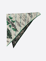 LACE TRIANGULAR SCARF MINI / COLLAGE BOTANICAL FLOWER