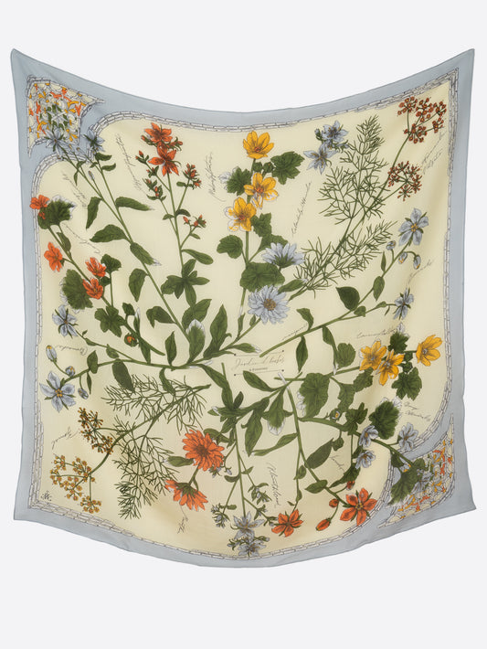 COTTON SILK STOLE 120 / HERBAL GARDEN
