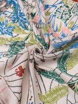 COTTON SILK STOLE 120 / TOROPICAL GARDEN
