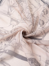COTTON SILK STOLE 120 / GLASS DOME FLOWER