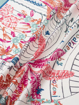 <Silk Scarf 65> Tropical Garden