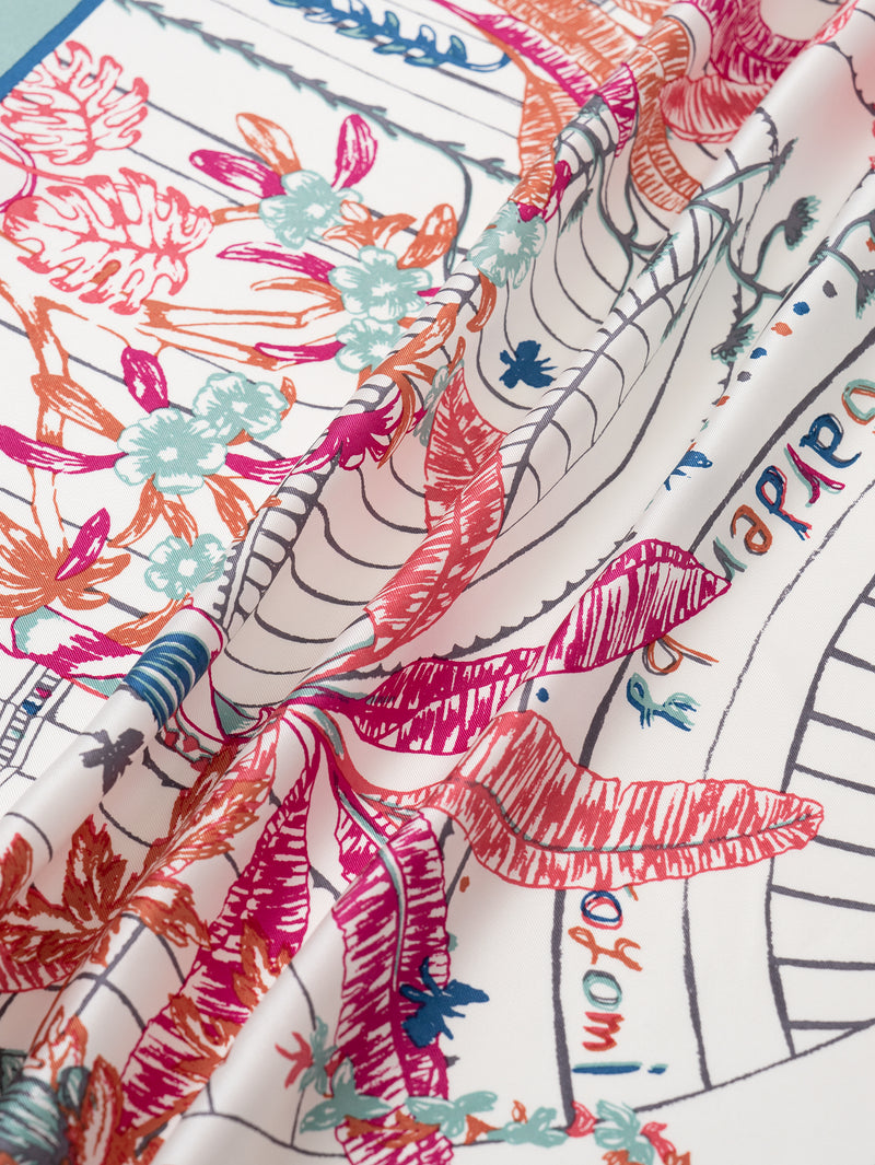 SILK SCARF 65 / TOROPICAL GARDEN – manipuri