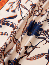 <Silk Scarf 65> Flora