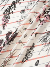 <Silk Scarf 65> Collage Botanical Flower