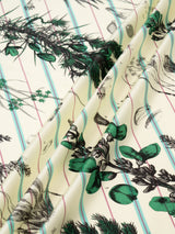 <Silk Scarf 65> Collage Botanical Flower