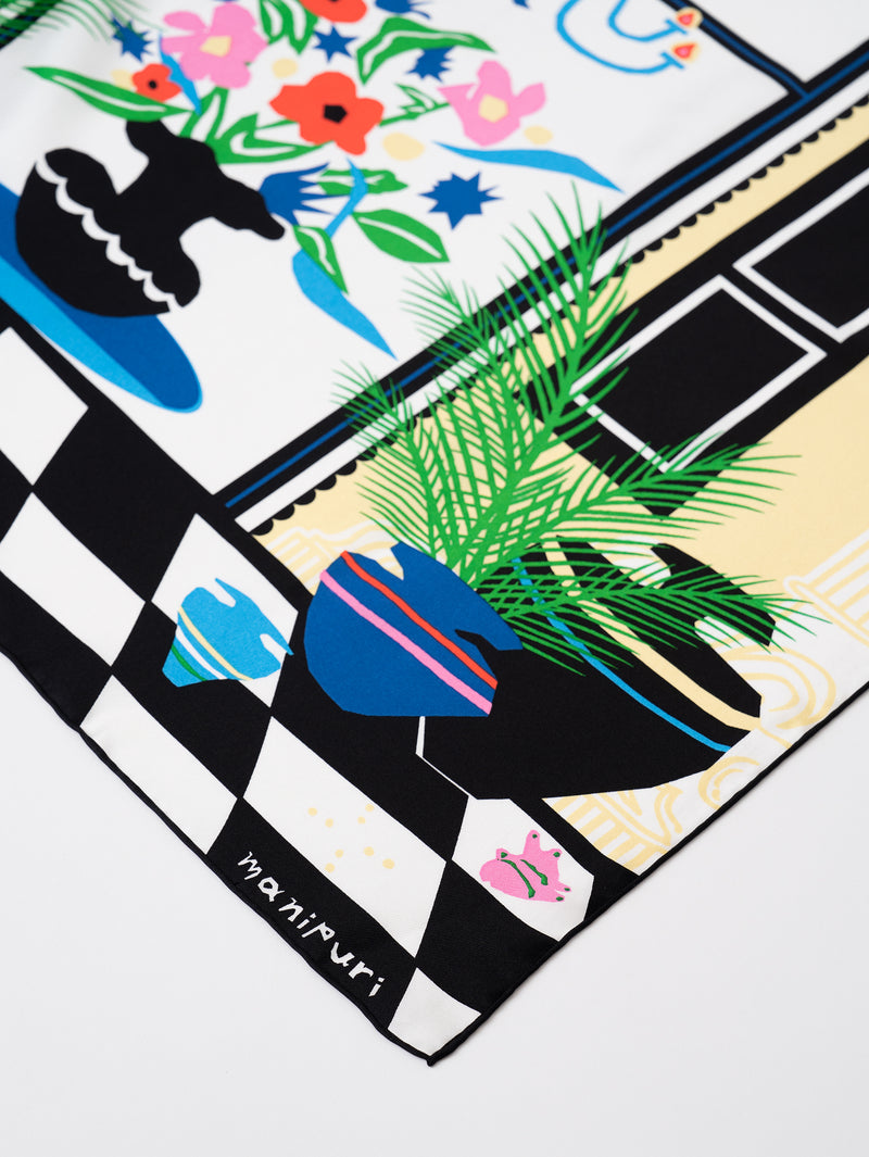 イラン、シルク銀柑敷物/サイズ:60x90cm…..mp1. シルクスカーフ65＞シャングリラ – manipuri