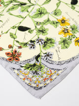 <Silk Scarf 65> Herbal Garden