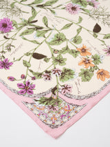 <Silk Scarf 88> Herbal Garden