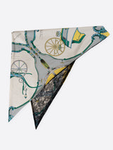 <Large lace triangle scarf> Carriage