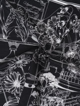 ＜コットンスカーフ65＞ガラスドームフラワー