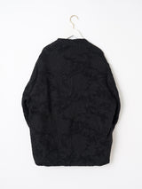 <Jacquard Cocoon Coat> Arabesque