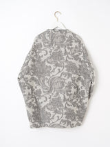 &lt;Jacquard Cocoon Coat&gt; Arabesque