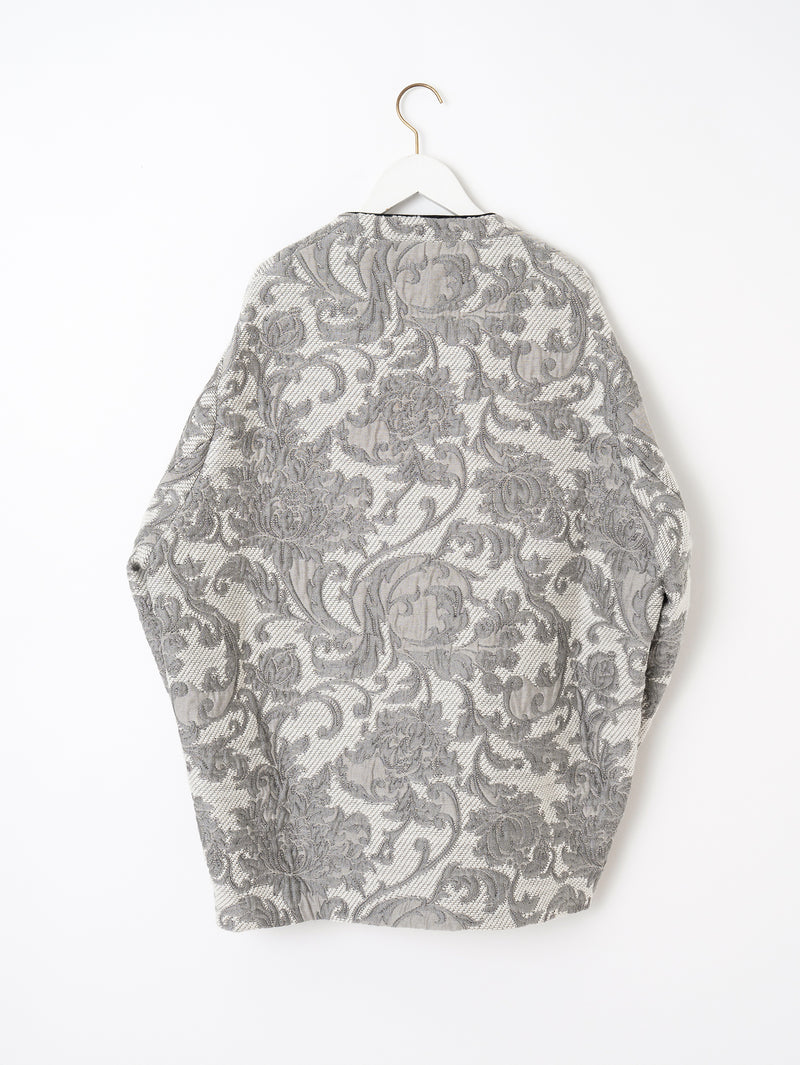 &lt;Jacquard Cocoon Coat&gt; Arabesque