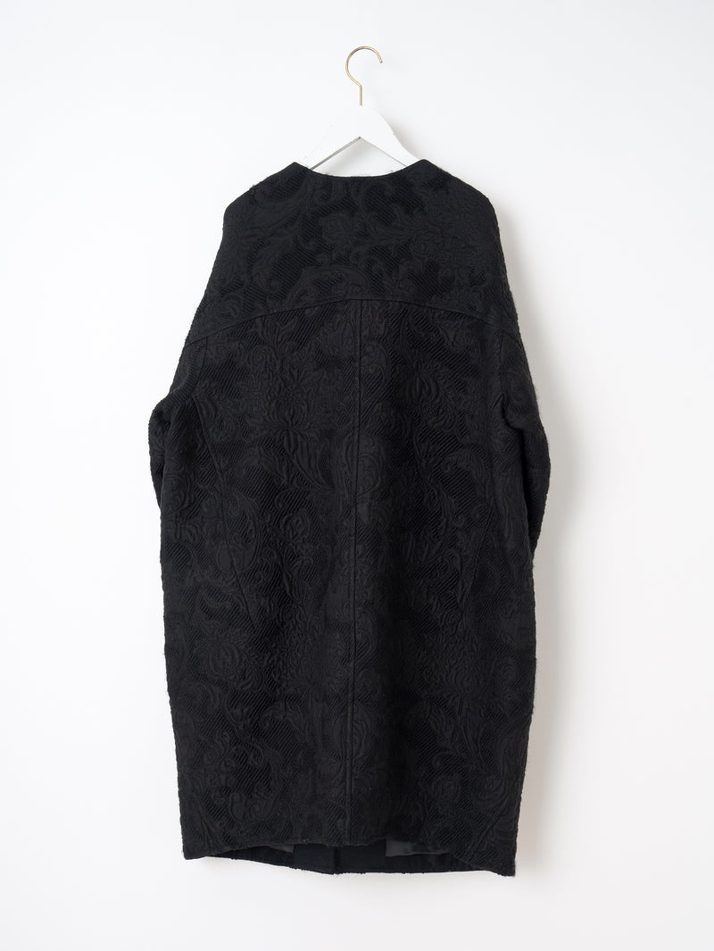 &lt;Jacquard Snap Dart Coat&gt; Arabesque