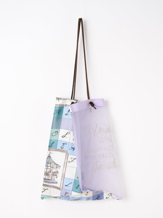 ORGANZA TOTE BAG L / CROSSWORD