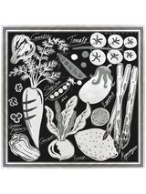 <Silk scarf 65> Veggie