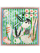 <Silk scarf 65> Veggie