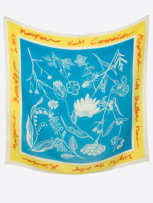 COTTON SILK STOLE 120 / FLORA