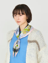 TRIANGULAR SCARF MINI / FLORAL TEA