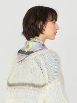TRIANGULAR SCARF MINI / FLORAL TEA
