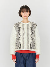 ＜シルククルーネックショートジャケット＞リバーシブル　メドウバンダナ
