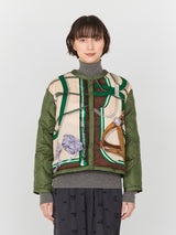 ＜シルククルーネックショートジャケット＞リバーシブル　ジョッキー