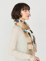 ＜シルクカシミアWマフラー＞バルーンバンダナ