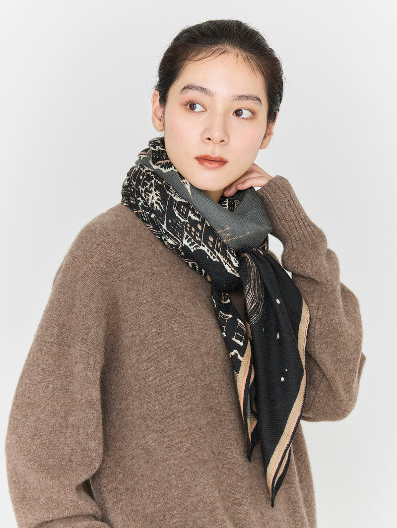 ウールシルクストールヘリンボーン織120＞ゴールデンナイト – manipuri