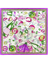 SILK SCARF 65 / HOT WINE