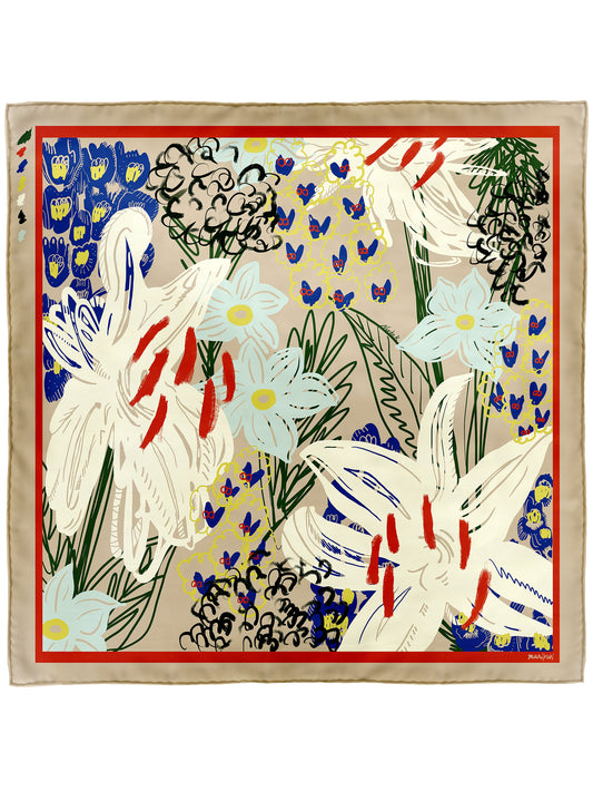 SILK SCARF 65 / BOTANIC GARDEN