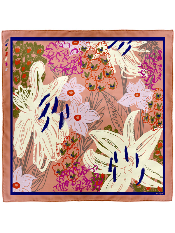 SILK SCARF 88 / BOTANIC GARDEN