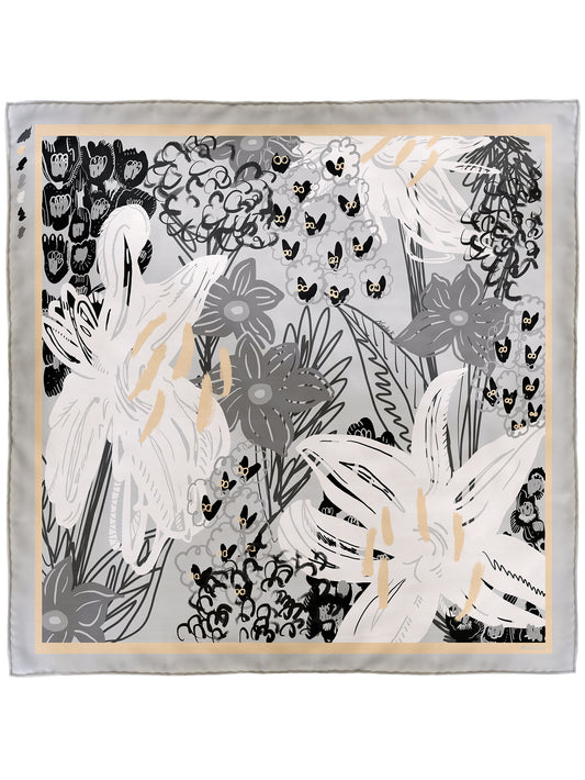 SILK SCARF 65 / BOTANIC GARDEN